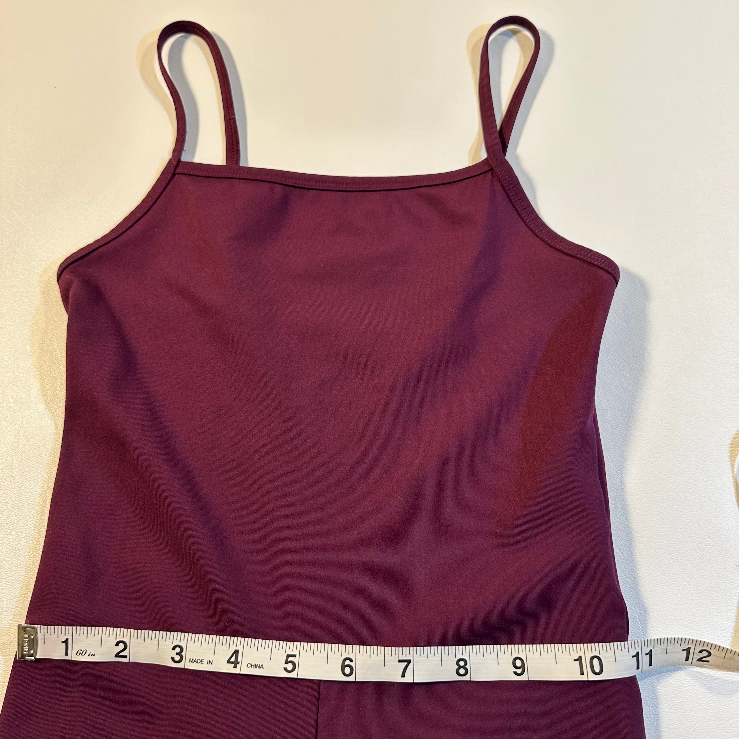 Girlfriend Collective Size S Purple Spaghetti Strap Unitard Jumpsuit