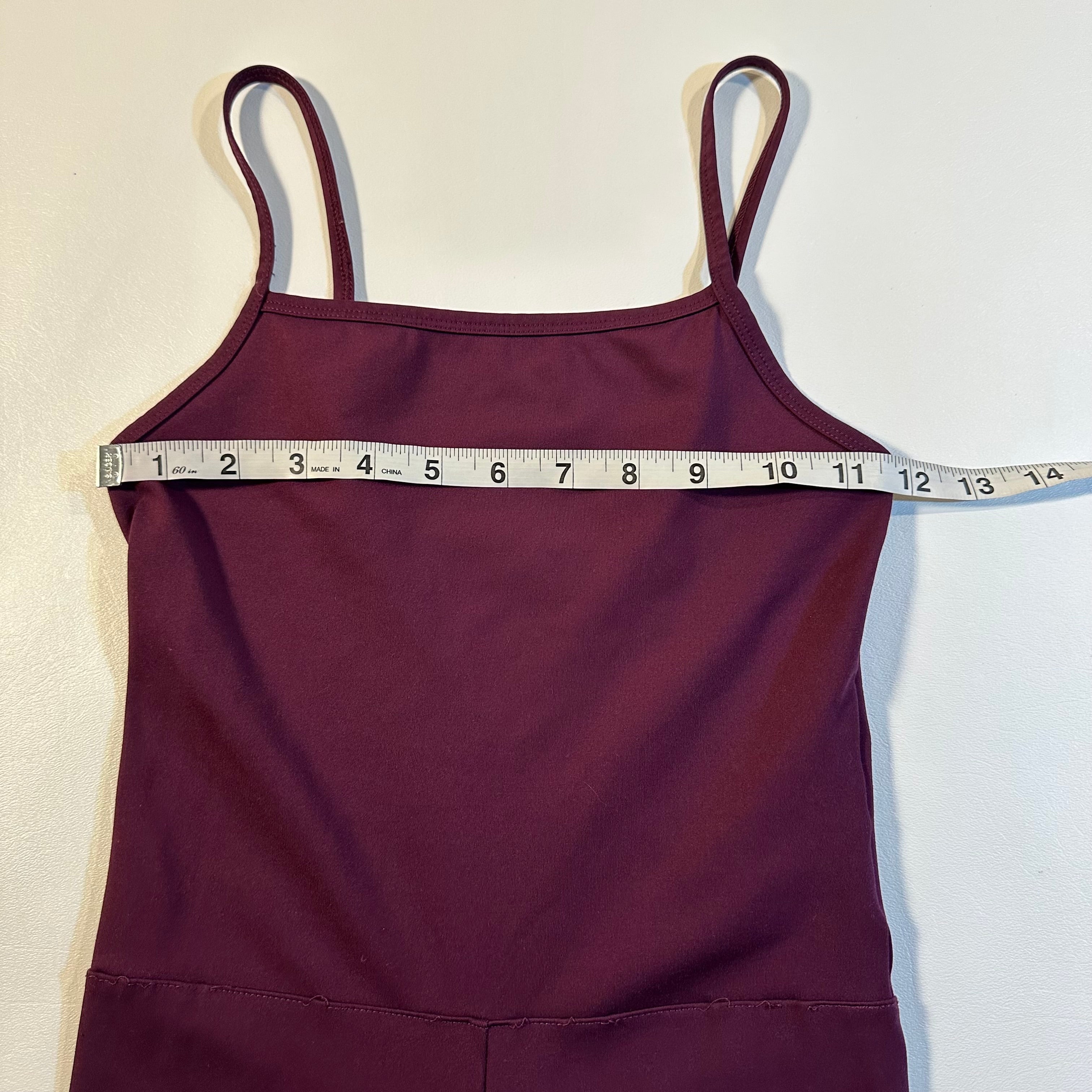 Girlfriend Collective Size S Purple Spaghetti Strap Unitard Jumpsuit