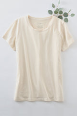 Fair Indigo - 100% Organic Cotton Relaxed Crew Neck T-shirt - Tops - Afterglow Market