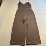 NWT Topshop Size 6 Satin Spaghetti Strap Crop Wide Leg Jumpsuit In Dusty Lilac