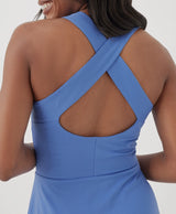 Fit & Flare Open Back Maxi Dress | Wedgewood