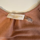 Ramy Brook NY Size S Maddie Caramel Pink Lounge Jumpsuit W Metallic Leg Stripes