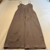 NWT Topshop Size 6 Satin Spaghetti Strap Crop Wide Leg Jumpsuit In Dusty Lilac