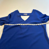 1. State Size L Cobalt Blue Deep V Back Flowy Blouse