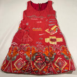 Desigual EU Size 42 (US 10) Colorful Dress W Fun Print, Graffiti Art, Pockets