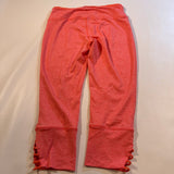 Prana Size M Coral Tori Athletic Tori Capri W Lattice Detail Active Athleisure.