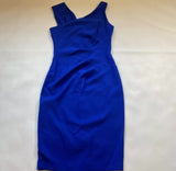 NWT $148 Laundry By Shelli Segal Size 4 Cobalt Asymmetrical Dress