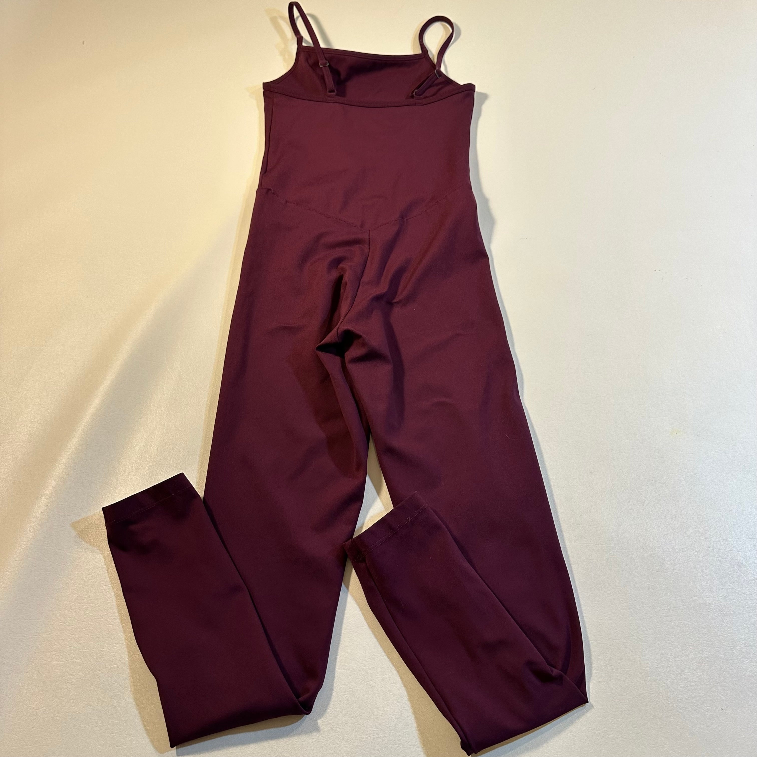 Girlfriend Collective Size S Purple Spaghetti Strap Unitard Jumpsuit