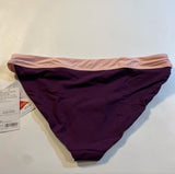 NWT $54 Athleta Size XL Mod Block Mid Rise UPF 50+ Plum & Pink Bikini Bottom