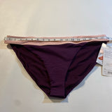 NWT $54 Athleta Size XL Mod Block Mid Rise UPF 50+ Plum & Pink Bikini Bottom