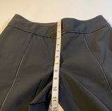 Vintage Lillie Rubin Size 4 Black Subtly Wide Leg Pants With Leather Piping