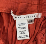 Max Studio Size XS Rust Orange Soft Viscose Short Sleeve Dress With Ruching