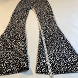 NWT $48 Nasty Gal Size 8 Black & White Leopards Print Flare Leg High Waist Pants