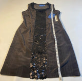 NWT $78 Simply Vera Wang Size 6 Chalkboard Plaid Shift Dress With Sequin Panel