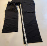 Orvis Size 6 Black Cropped Straight Leg Nylon Pants W Floral Mesh Pockets