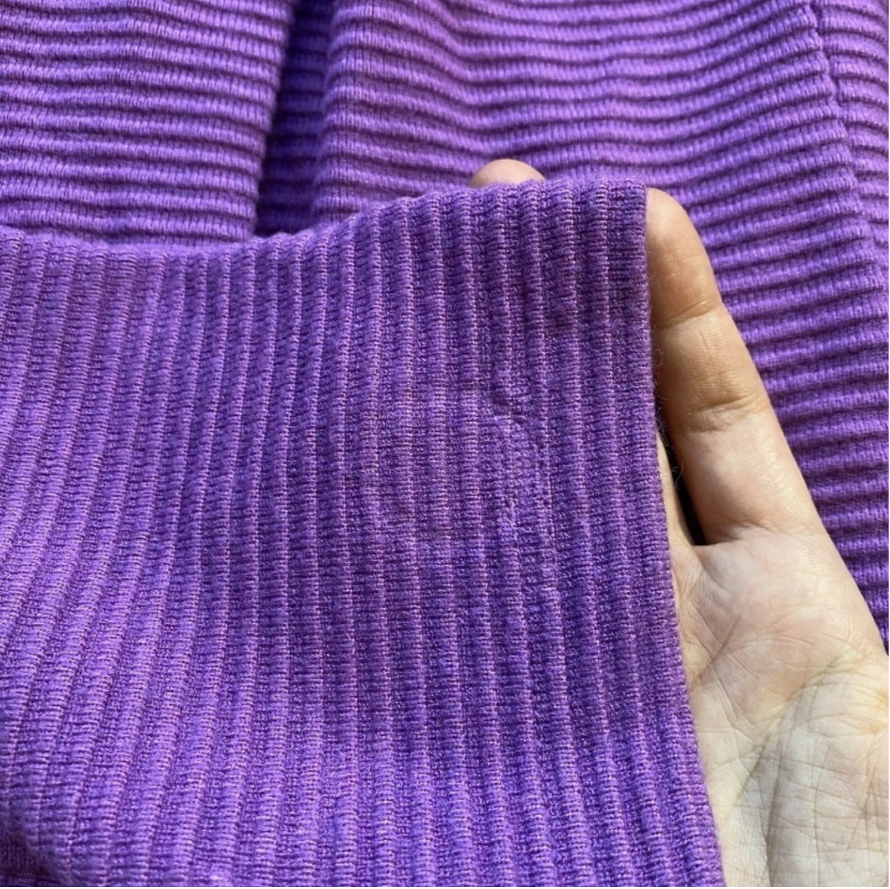 NWOT Melloday Size SP Purple Ribbed Boxy Oversized Mock Neck Sweater