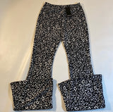 NWT $48 Nasty Gal Size 8 Black & White Leopards Print Flare Leg High Waist Pants