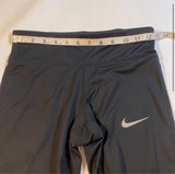 Nike Dri-Fit Size S Black Capri Leggings W Reflective Swoosh & Back Circles