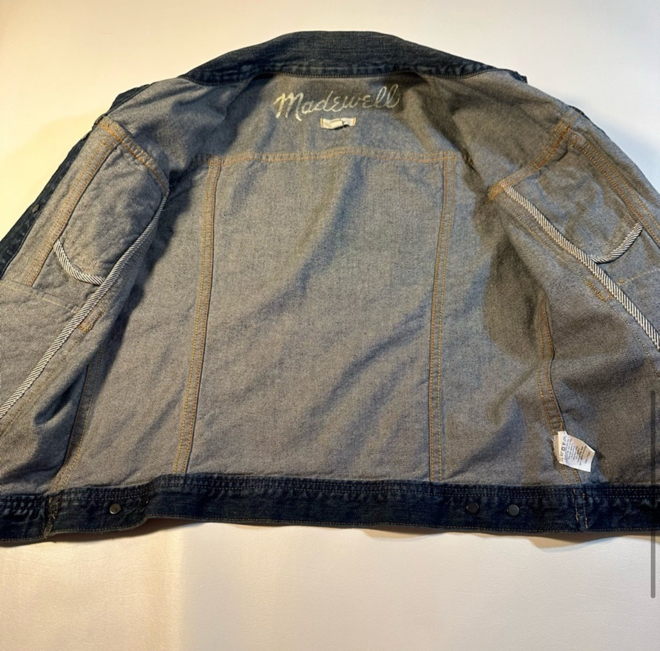 Madewell Size S Classic Denim Jacket In Storm Cloud Wash EUC