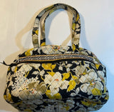 Vera Bradley Yellow Floral Print Quilted Cotton Diaper Baby Bag