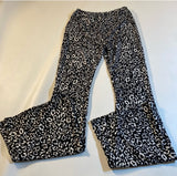 NWT $48 Nasty Gal Size 8 Black & White Leopards Print Flare Leg High Waist Pants