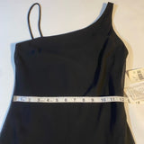 NWT Be Smart Sz 3/4 Elegant Black One Shoulder & Spaghetti Strap Maxi Dress LBD.