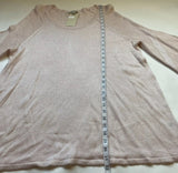 NWD Sejour Size 2X Soft Pink Bell Sleeve Semi-Sheer Knit Pullover Sweater
