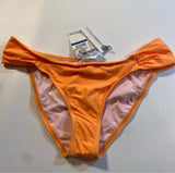 NWT O’Neill Size XL Peachy Orange Ruched Side Low Rise Bikini Bottom