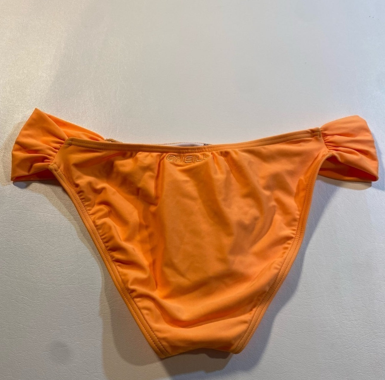 NWT O’Neill Size XL Peachy Orange Ruched Side Low Rise Bikini Bottom