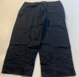 Talbots Size 8P Dark Navy Blue Dragonfly Embroidered Crop Capri Pants