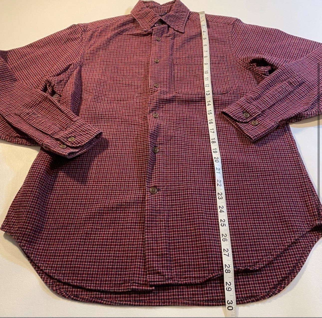 Gap Size XS Red Blue Checkered Plaid Flannel Button Down Collared Casual Shirt