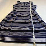 Madewell Size M Blue Textured Stripe Ponte Gallerist Dress. Retail $138