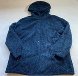 NWT Halogen 1X Reversible Blue Coat Faux Fur One Side, Quilted Other Retail $179