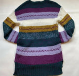 NWT Caslon Size XS Mixed Stripe V Neck Subtle Hi-Low Sweater Retail $79