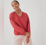 Courtside V-Neck Sweatshirt | Blush