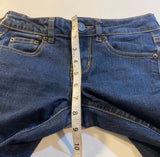 SO Size 1 Dark Wash Denim Embroidered Pocket Stretch Skinny Jeans