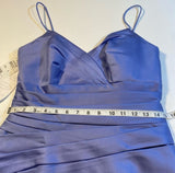 NWT $159 Alfred Angelo Size 8 Violet Satin Spaghetti Strap Formal Dress Prom
