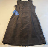 NWT $78 Simply Vera Wang Size 6 Chalkboard Plaid Shift Dress With Sequin Panel