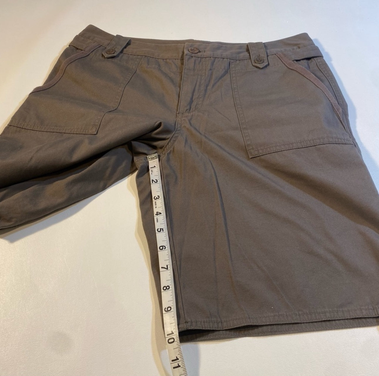 NWT $69 Sigrid Olsen Size 10 Brownish Grey 100% Cotton Bermuda Shorts