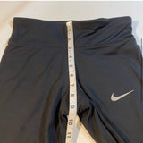 Nike Dri-Fit Size S Black Capri Leggings W Reflective Swoosh & Back Circles