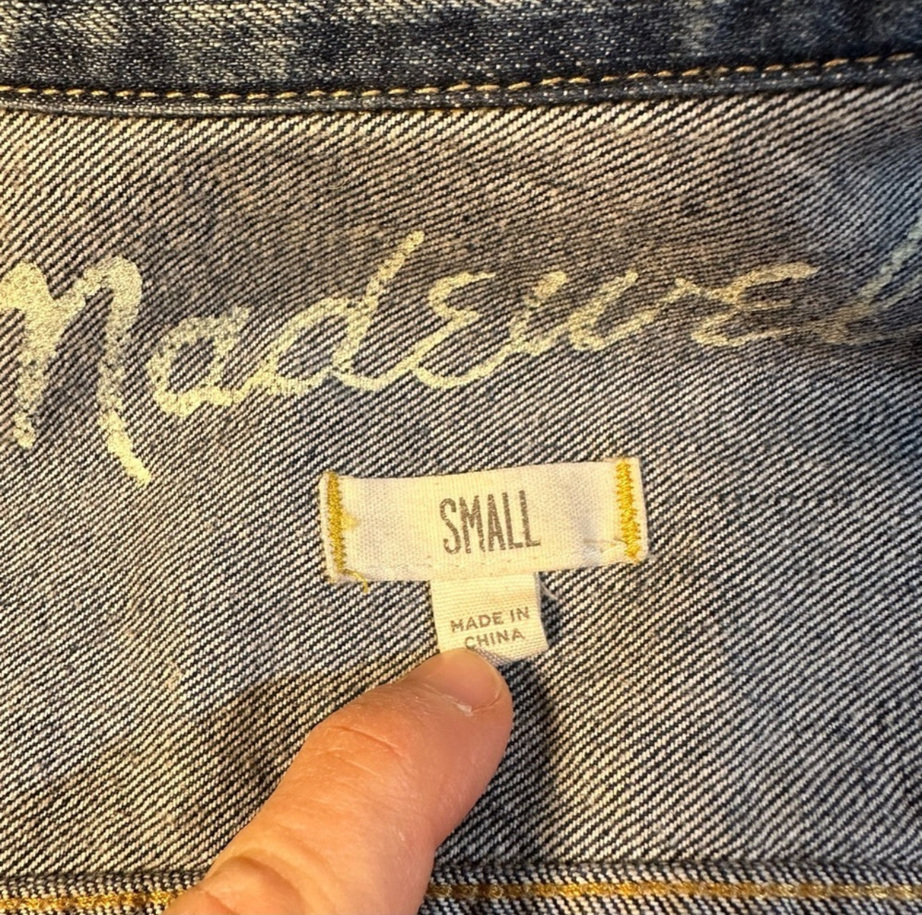 Madewell Size S Classic Denim Jacket In Storm Cloud Wash EUC