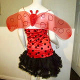 NWT Ladybug Halloween Cosplay Costume Dress Wings Antenna Headband Size S