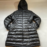 NWT French Connection Size M Black Quilted Coat W Attached Knit Insert $280