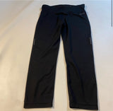 Nike Dri-Fit Size S Black Capri Leggings W Reflective Swoosh & Back Circles