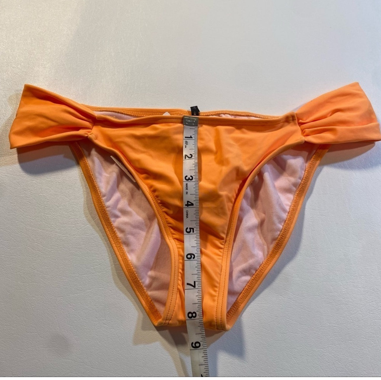 NWT O’Neill Size XL Peachy Orange Ruched Side Low Rise Bikini Bottom