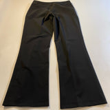 Vintage Lillie Rubin Size 4 Black Subtly Wide Leg Pants With Leather Piping