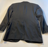 Jos A Bank Size 40R Black 100% Wool Pinstripe Suit Jacket Sport Coat Blazer