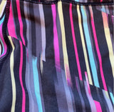 Gap Fit XS (Mis-Sized L) Colorful Abstract Vertical Lines Capri Leggings