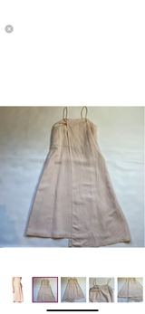 NWD Habitual Size 6 Pale Pink Wren Asymmetrical Linen Blend Midi Dress