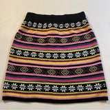 NWT Copper Key Size L Colorful Fair Isle Snowflake Knit Skirt (Runs Small)